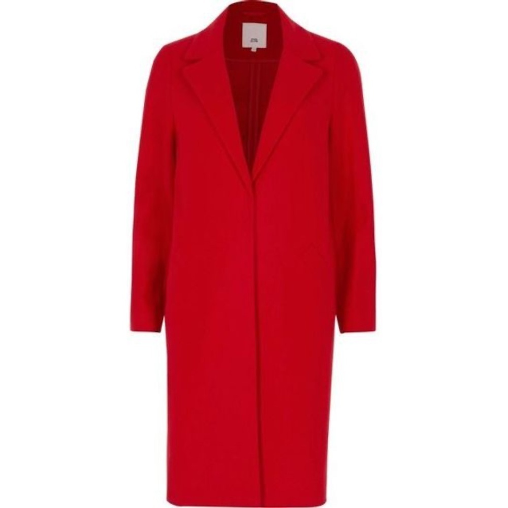 River Island Red Pea Coat